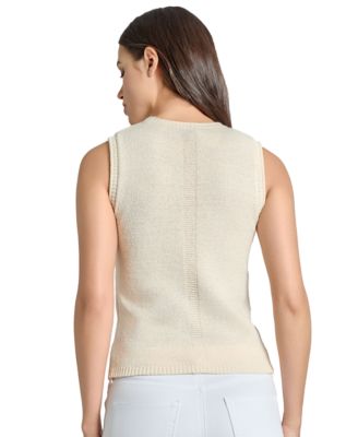 Women's Roll-Neck Sleeveless Sweater