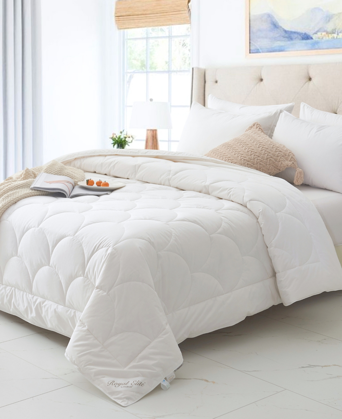 Royal Elite Natural Viscose Comforter, Twin In White
