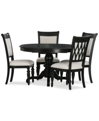 CLOSEOUT! Daria 5-Pc. Dining Set (Round Table & 4 Upholstered Back Side Chairs)