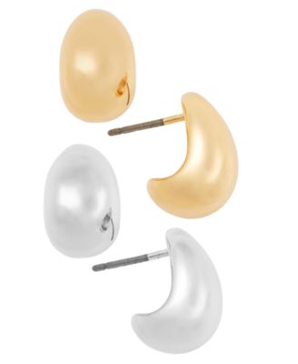On 34th - Two-Tone 2-Pc. Set Puffy Teardrop Stud Earrings
