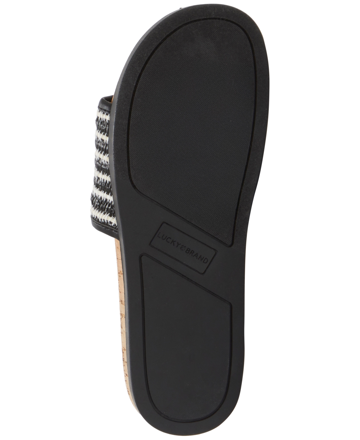 LUCKY BRAND WOMEN'S DYLINA CORK PLATFORM SLIDE SANDALS 