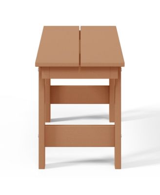 6-Piece Outdoor HDPE Rectangular Patio Dining Table Set with Bench