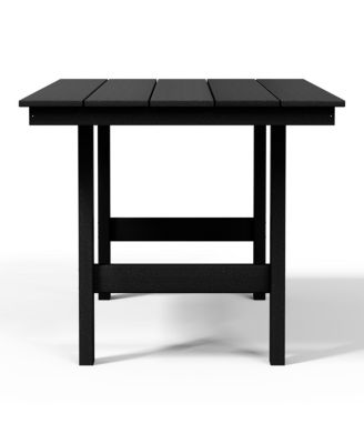 6-Piece Outdoor HDPE Patio Dining Table Set with Bench