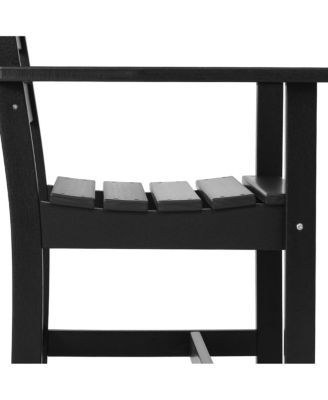 6-Piece Outdoor HDPE Patio Dining Table Set with Bench