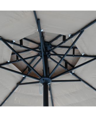 10 Ft. Outdoor Double Top Hawaiian Style Thatch Umbrella