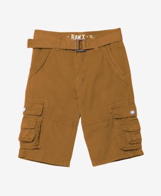 Big Boys Belted Twill Cargo Shorts