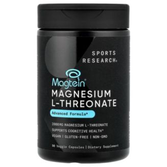 Sports Research Magtein Magnesium L-Threonate - 90 Veggie Capsules (666 ...