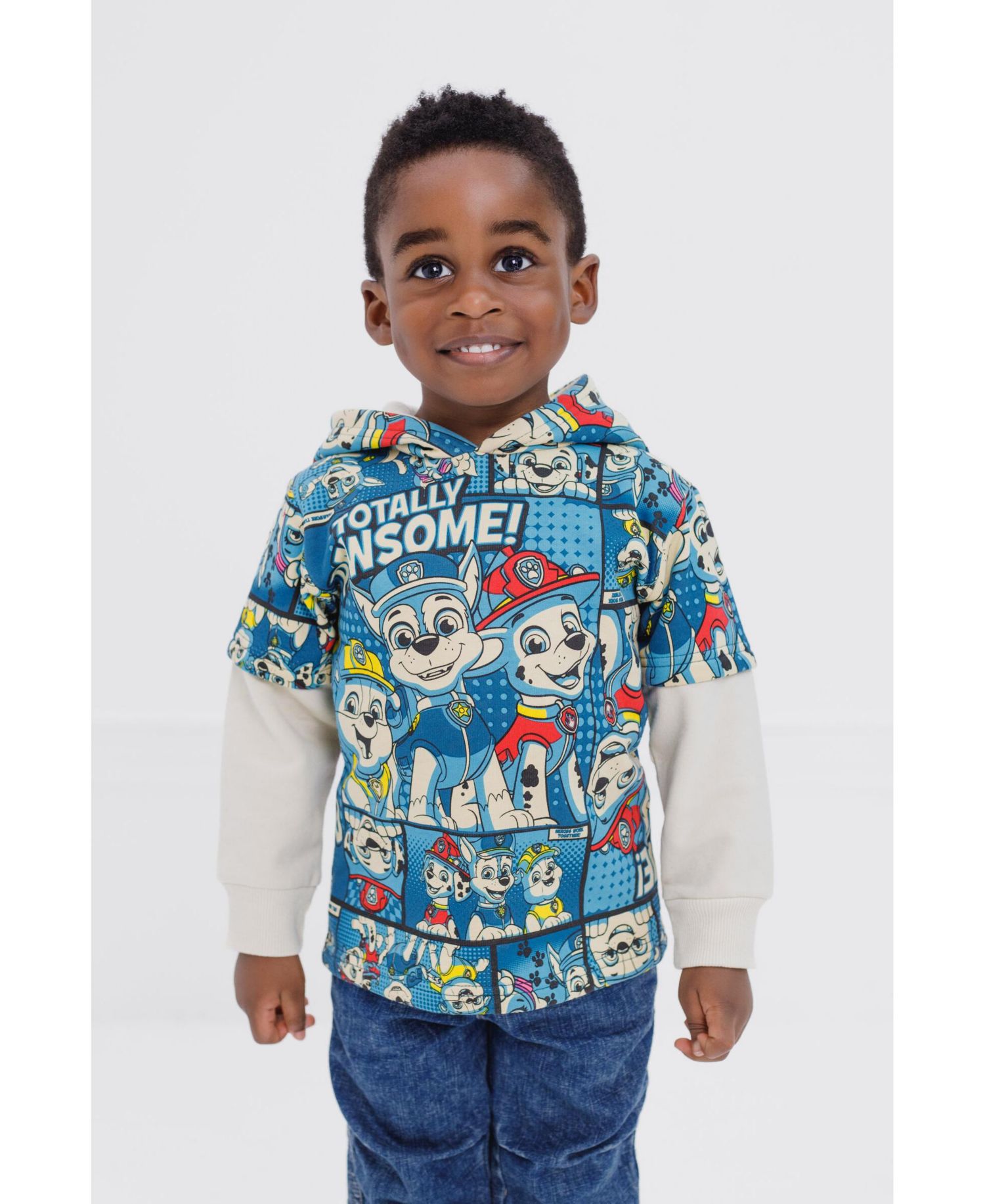 Boys Fleece 2fer Pullover Hoodie and Jogger Pants Outfit Set