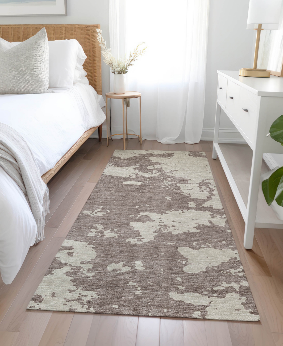 Addison Chantille Acn897 2'3"x7'6" Runner Area Rug In Taupe
