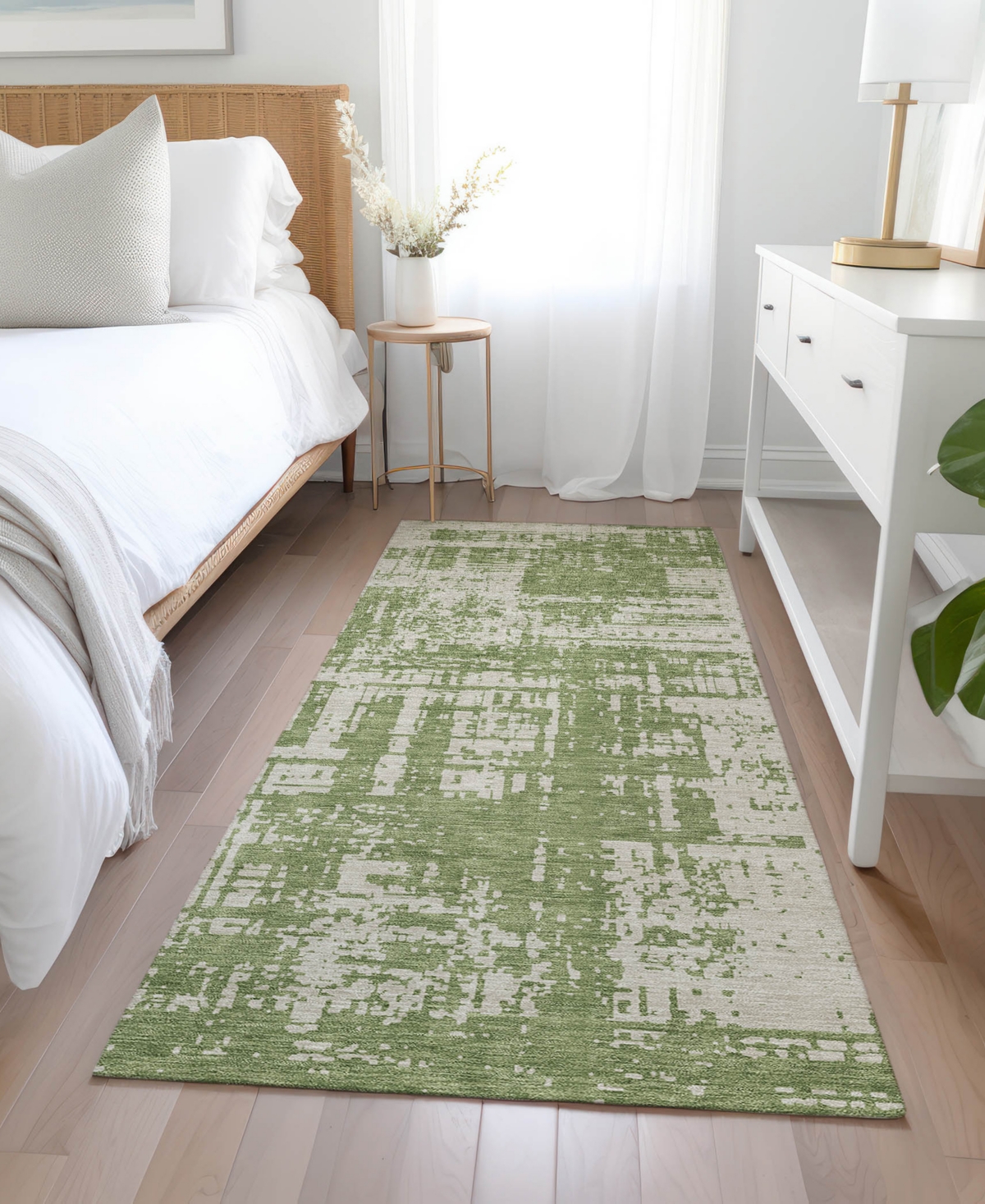 Addison Chantille Acn895 2'3"x7'6" Runner Area Rug In Green
