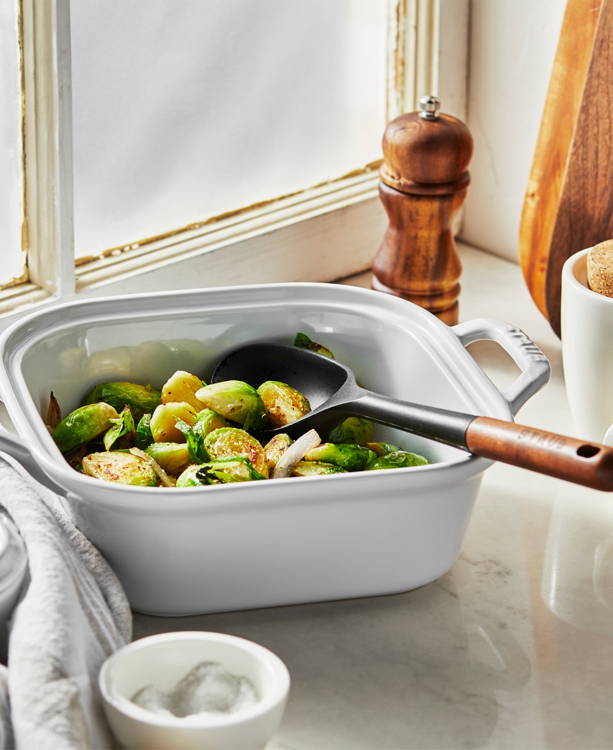 Staub Tools 12" Serving Spoon In Black,brown