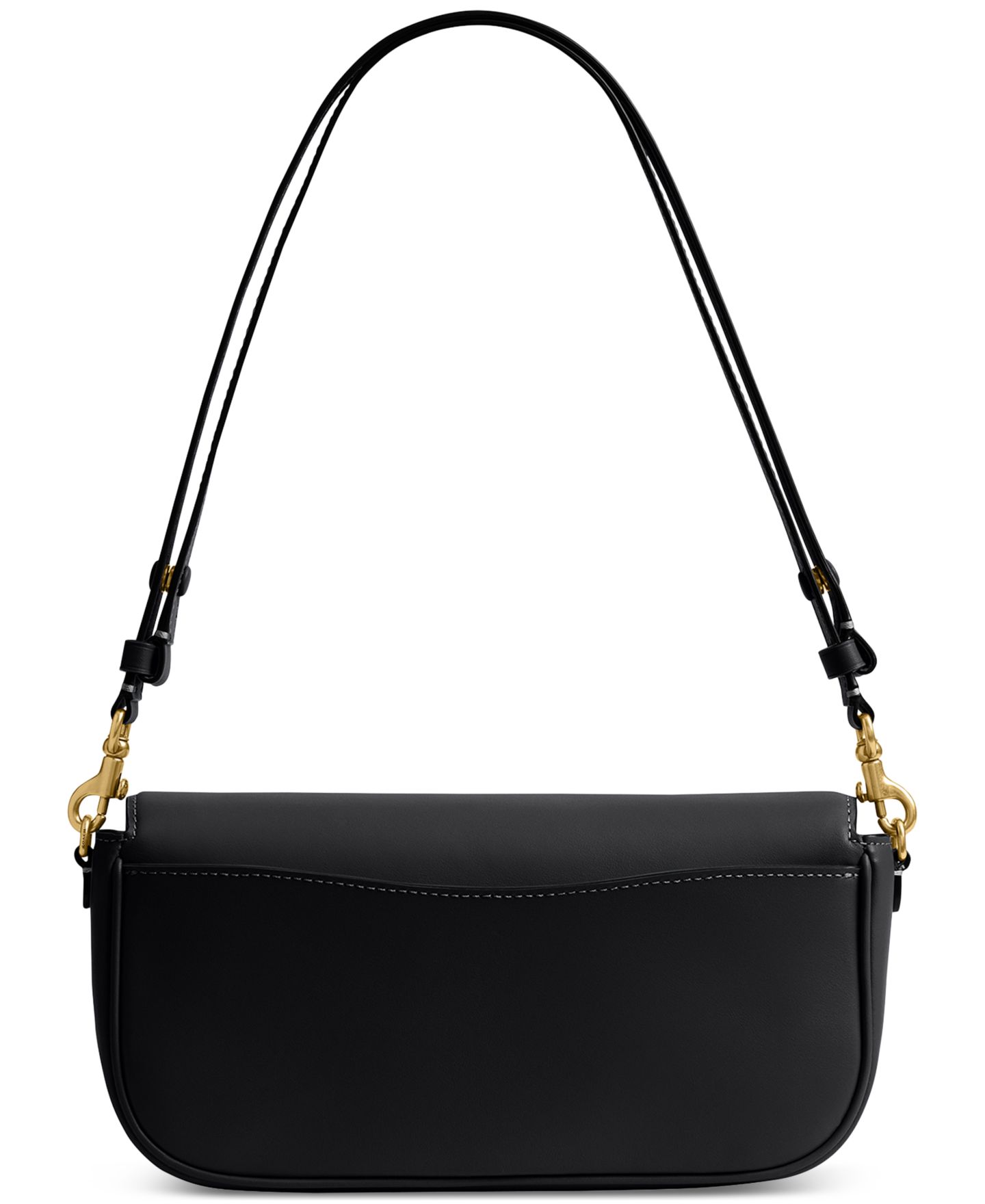Женская сумка COACH Brook Small Leather Flap Slim Shoulder, цвет: Латунный / Чёрный — фото 4