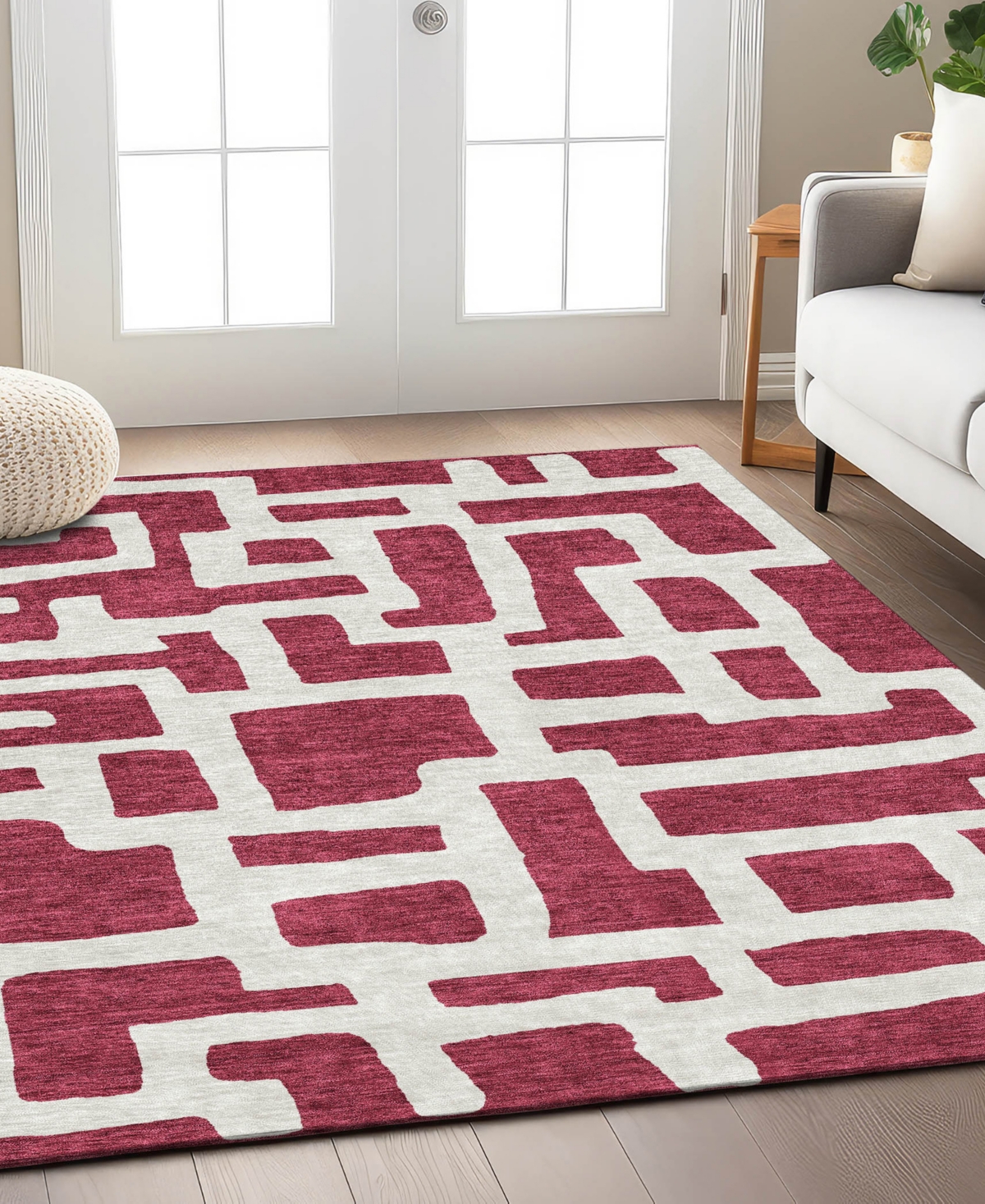Addison Chantille Acn903 9'x12' Area Rug In Cranberry
