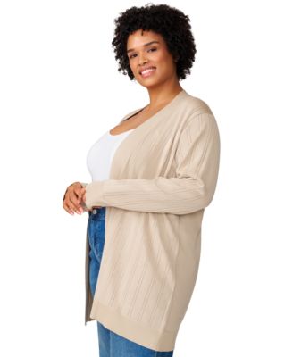 Plus Size  Open-Front Cardigan Sweater