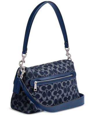 Tabby Medium Signature Denim Crossbody Shoulder Bag 