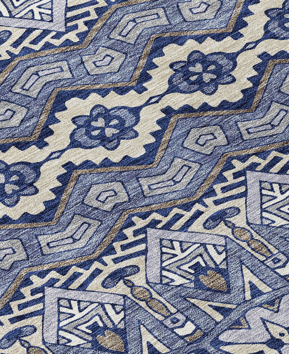 Shop Addison Chantille Machine Washable Acn909 9'x12' Area Rug In Denim