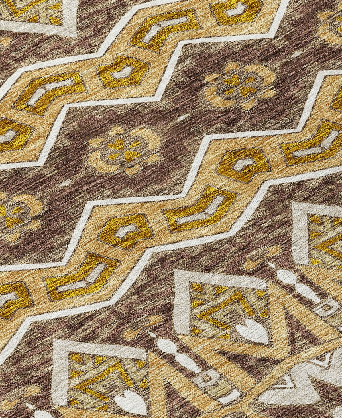 Addison Chantille Acn909 5'x7'6" Area Rug In Gold