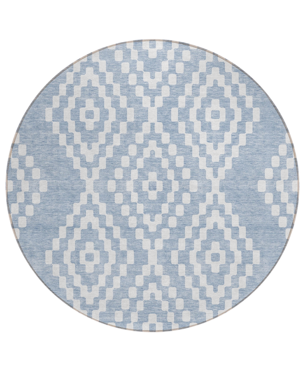Addison Chantille Acn891 8'x8' Round Area Rug In Denim