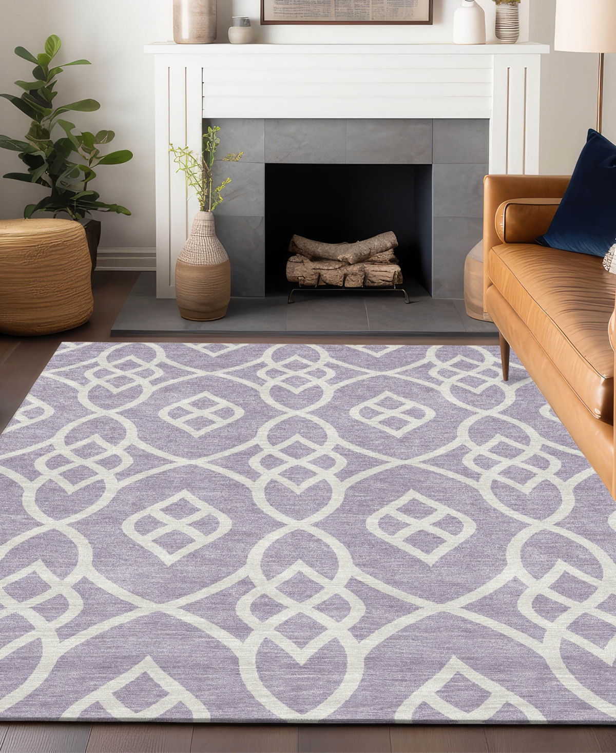 Addison Chantille Acn884 9'x12' Area Rug In Lavender