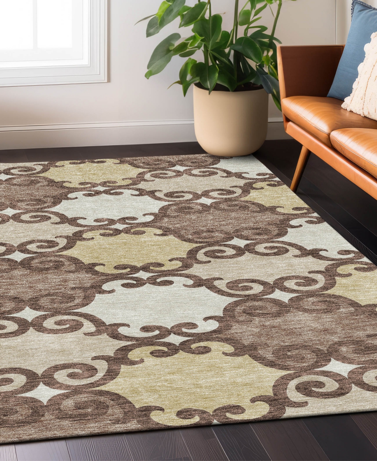 Addison Chantille Acn883 8'x10' Area Rug In Brown