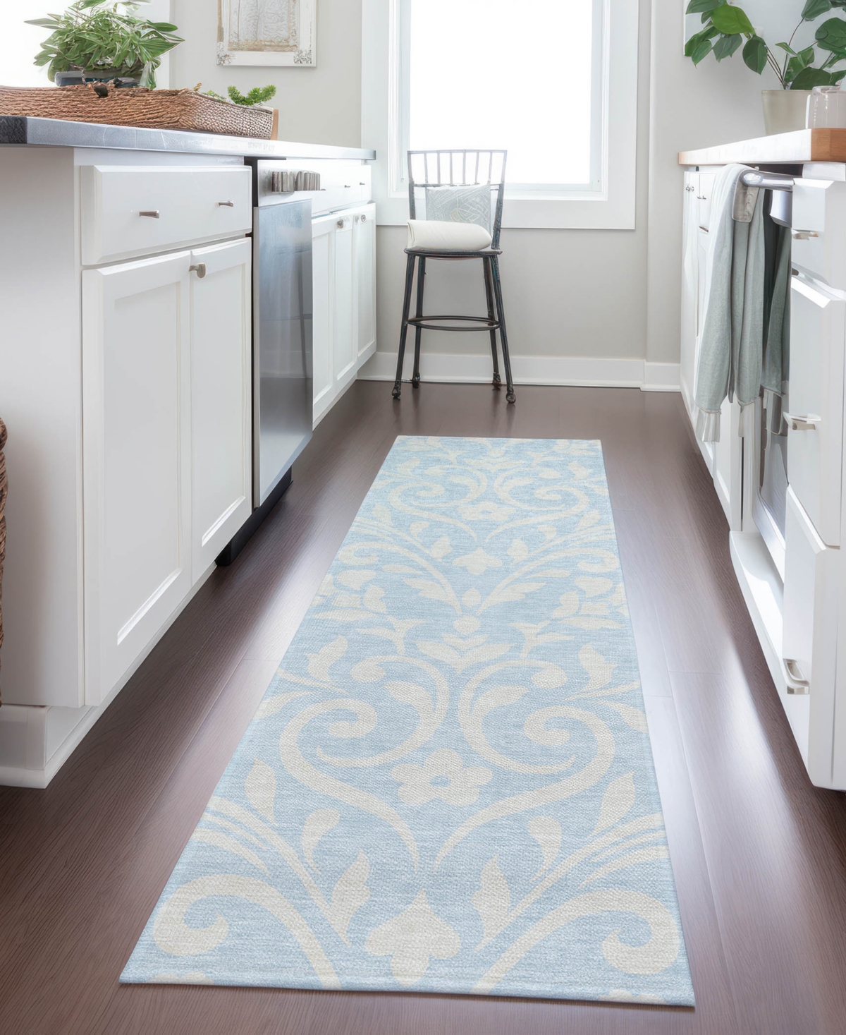 Addison Chantille Acn875 2'3"x7'6" Runner Area Rug In Mist