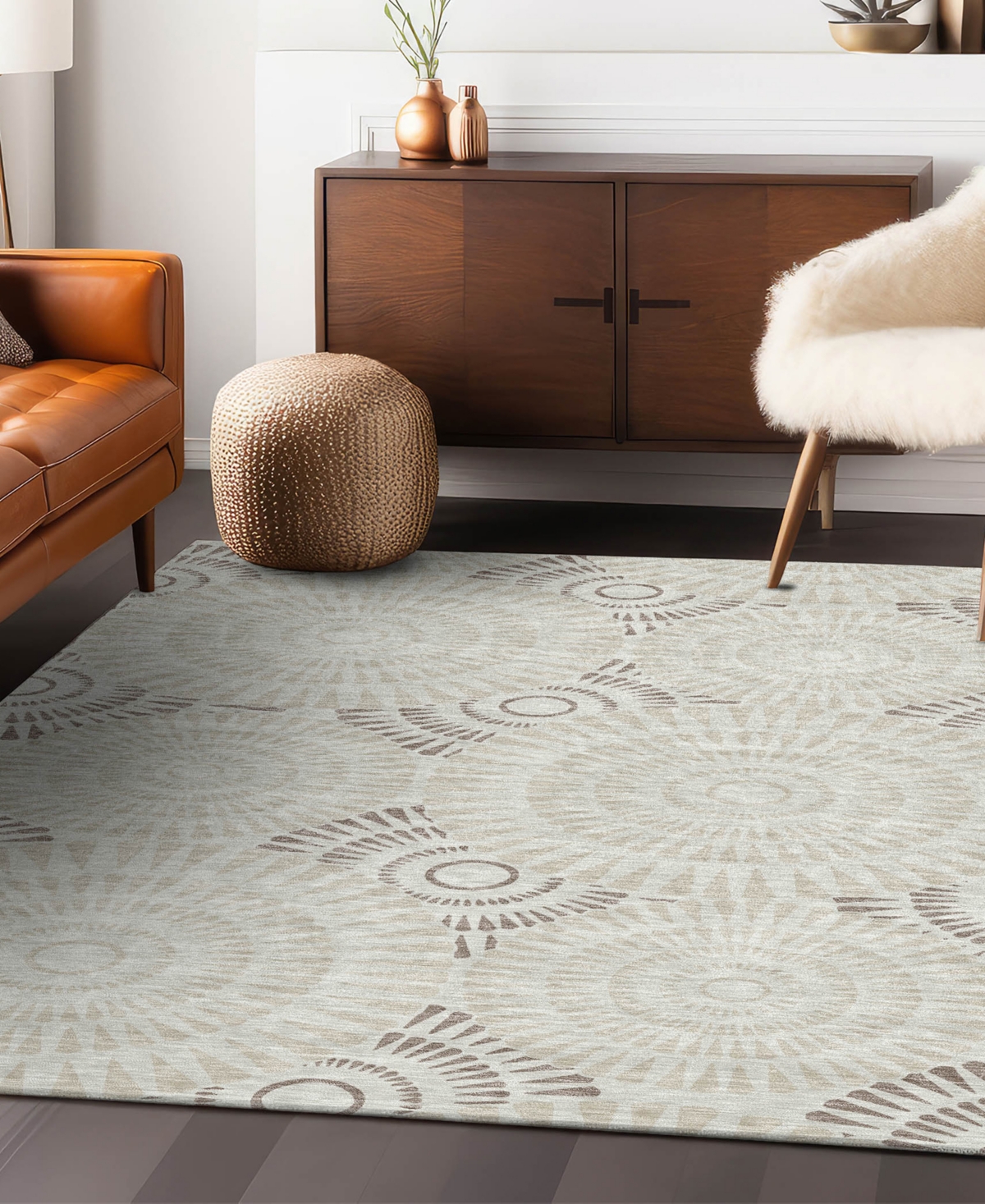 Addison Chantille Acn877 5'x7'6 Area Rug In Taupe