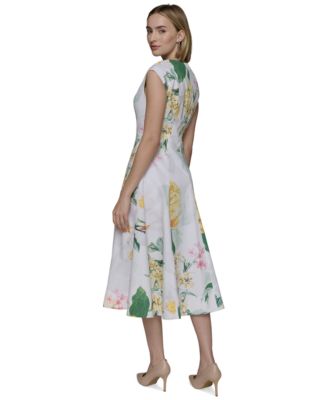 KARL LAGERFELD カル エッセンシャル フリツ ニット トレス Capsule Occasion Pleated Midi Dress | Dresses & Jumpsuits