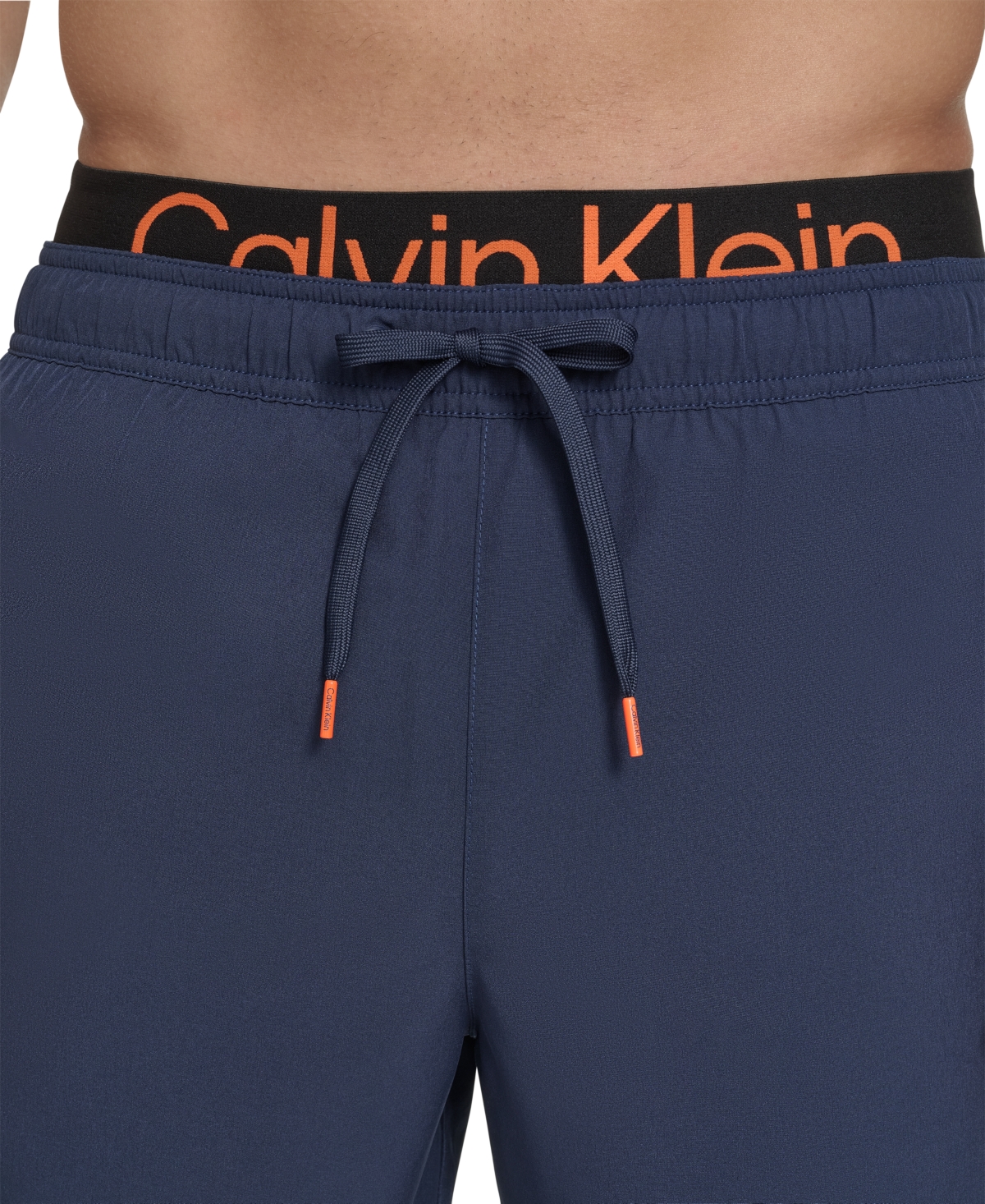Calvin Klein Men's Logo Elastic Waist Modern Euro 5" Volley Swim Trunks
