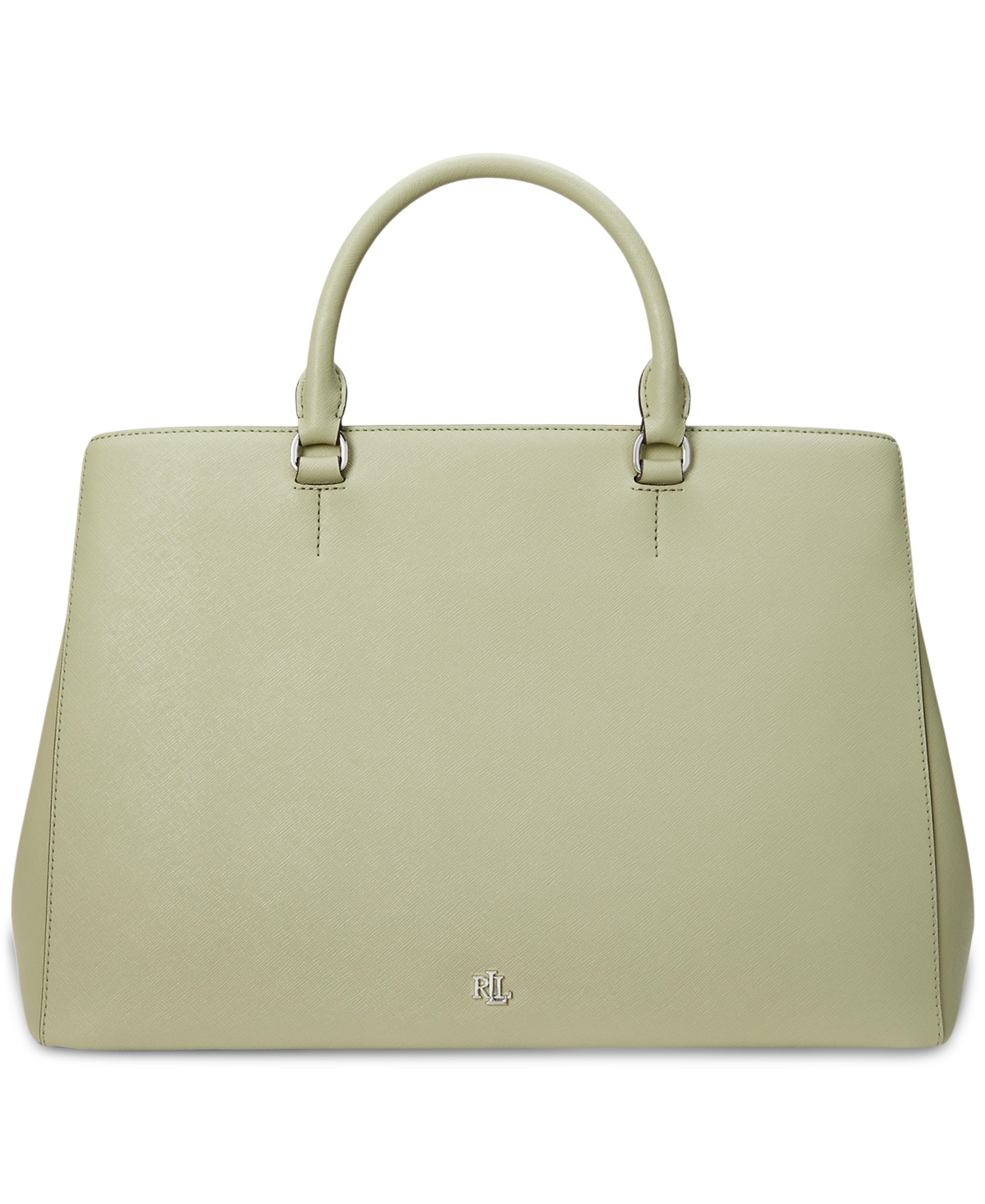 Lauren Ralph Lauren Crosshatch Leather Large Hanna Satchel