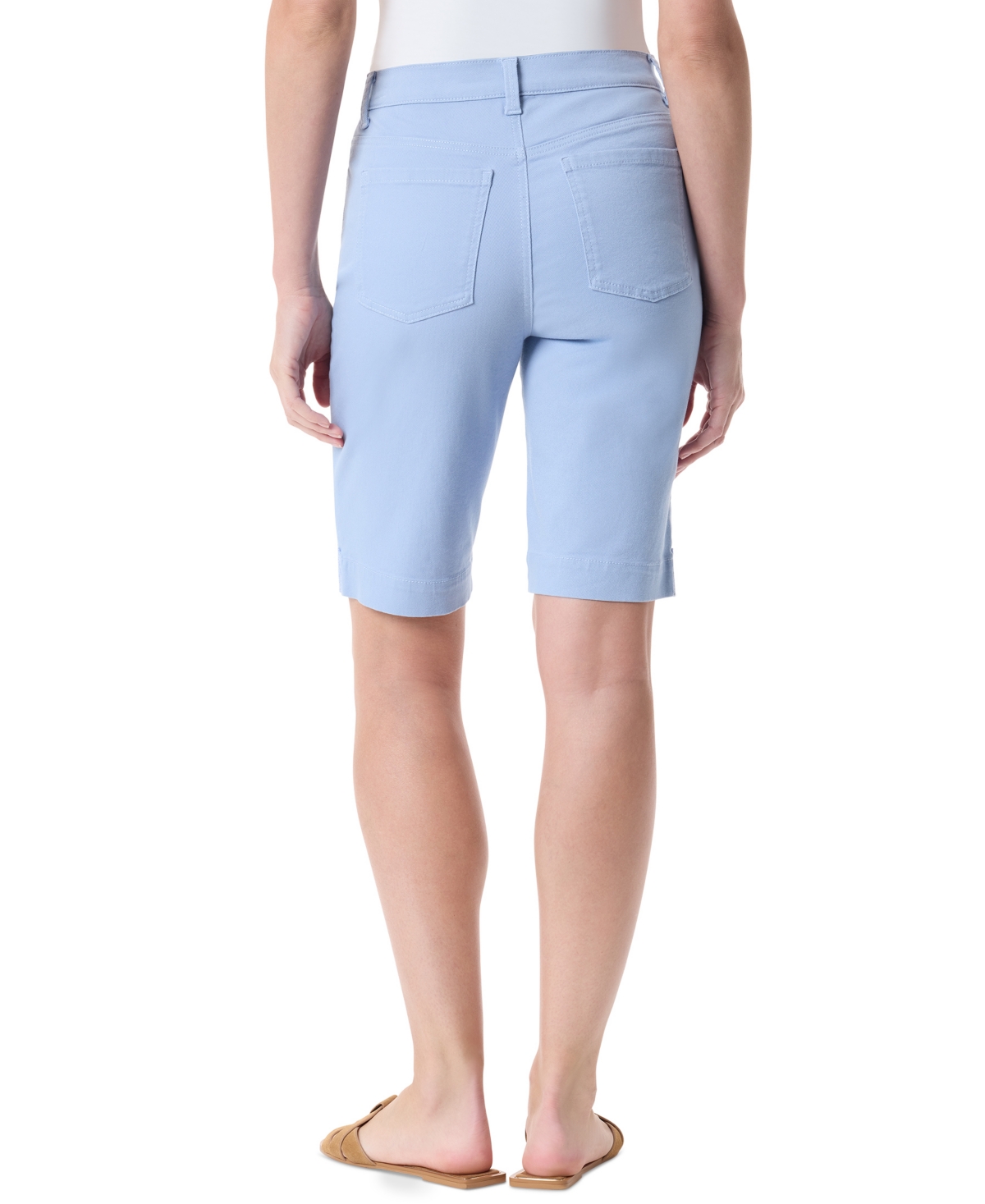 Gloria Vanderbilt Plus Size Cargo Capri Pants In Dreamy Blue