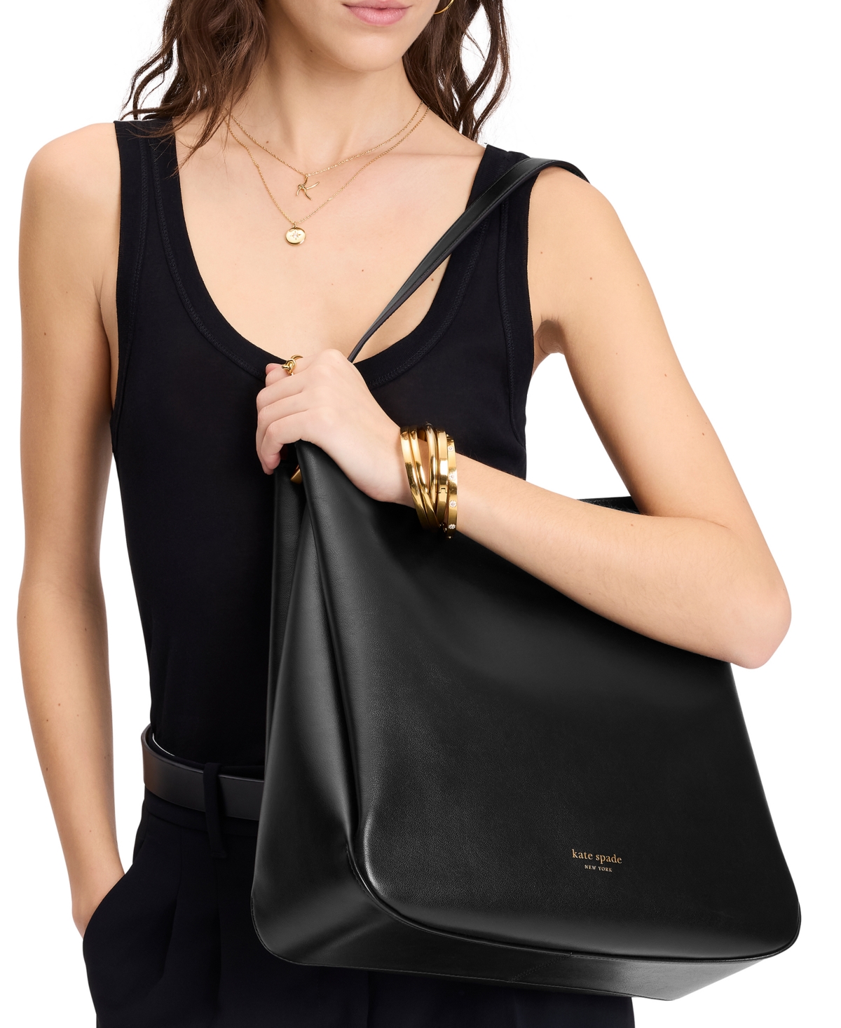 KATE SPADE GRACE MEDIUM LEATHER HOBO BAG 