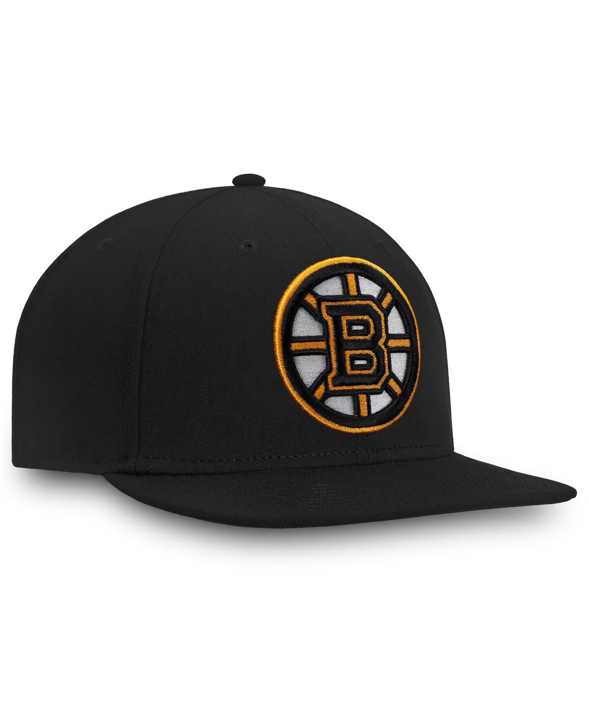 Fanatics Men's Black Boston Bruins Core Fitted Hat In Black
