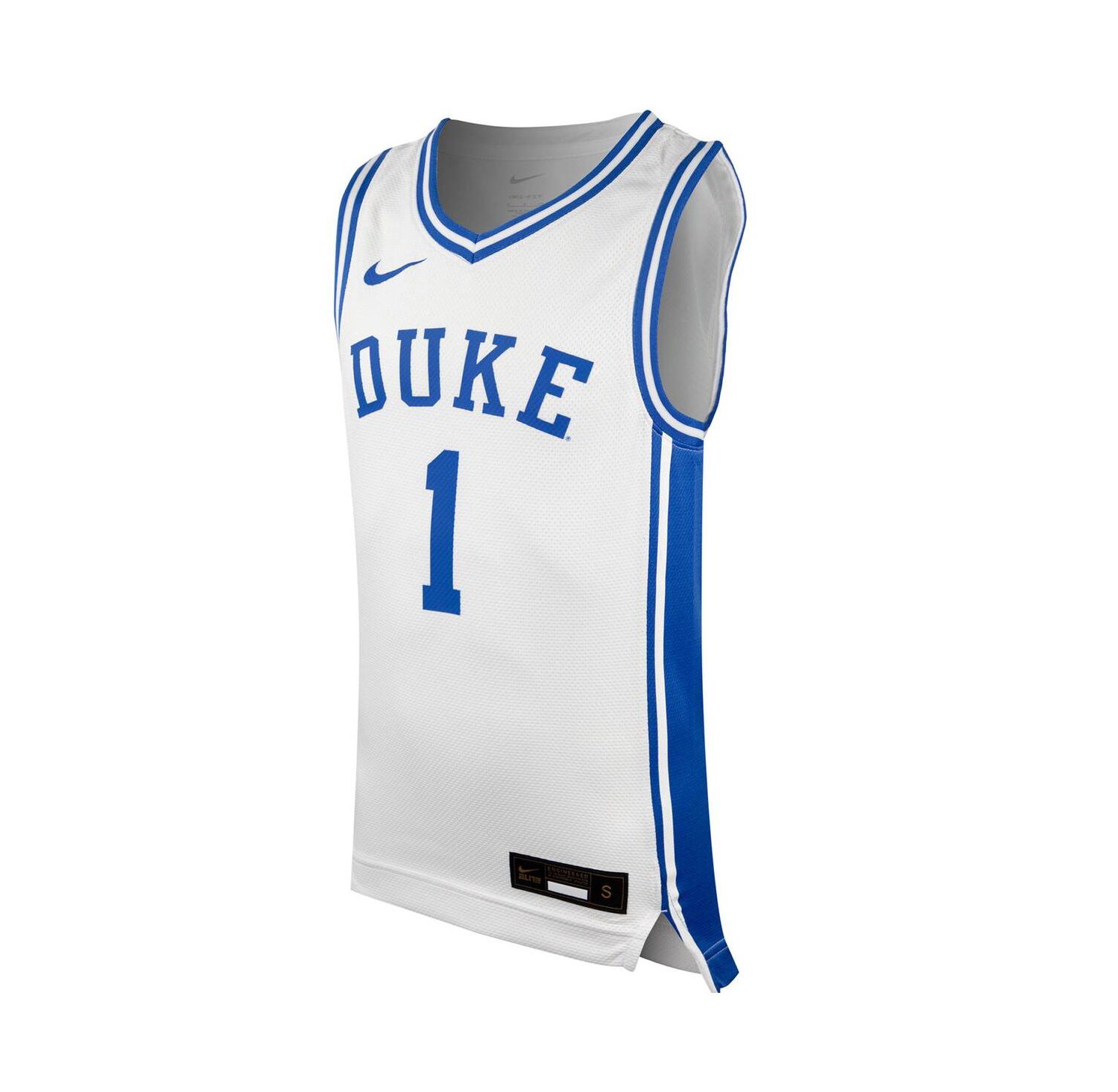 Youth Boys #1 White Duke Blue Devils Icon Replica Basketball Jersey