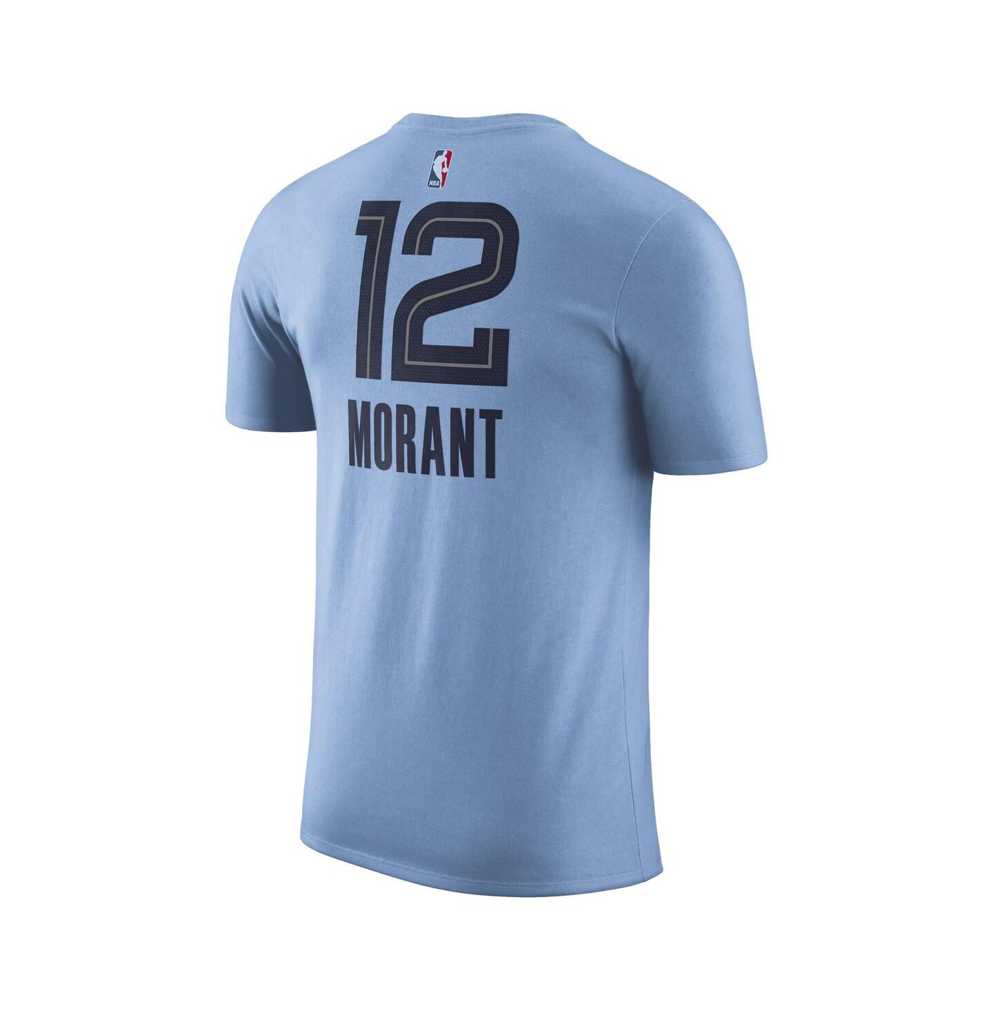 Мужская футболка Jordan Ja Morant Light Blue Memphis Grizzlies 2022/23 Statement Edition Name and Number — фото 6