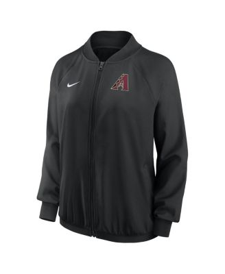 Women's Black Arizona Diamondbacks Authentic Collection Team Raglan Performance Full-Zip Jacket