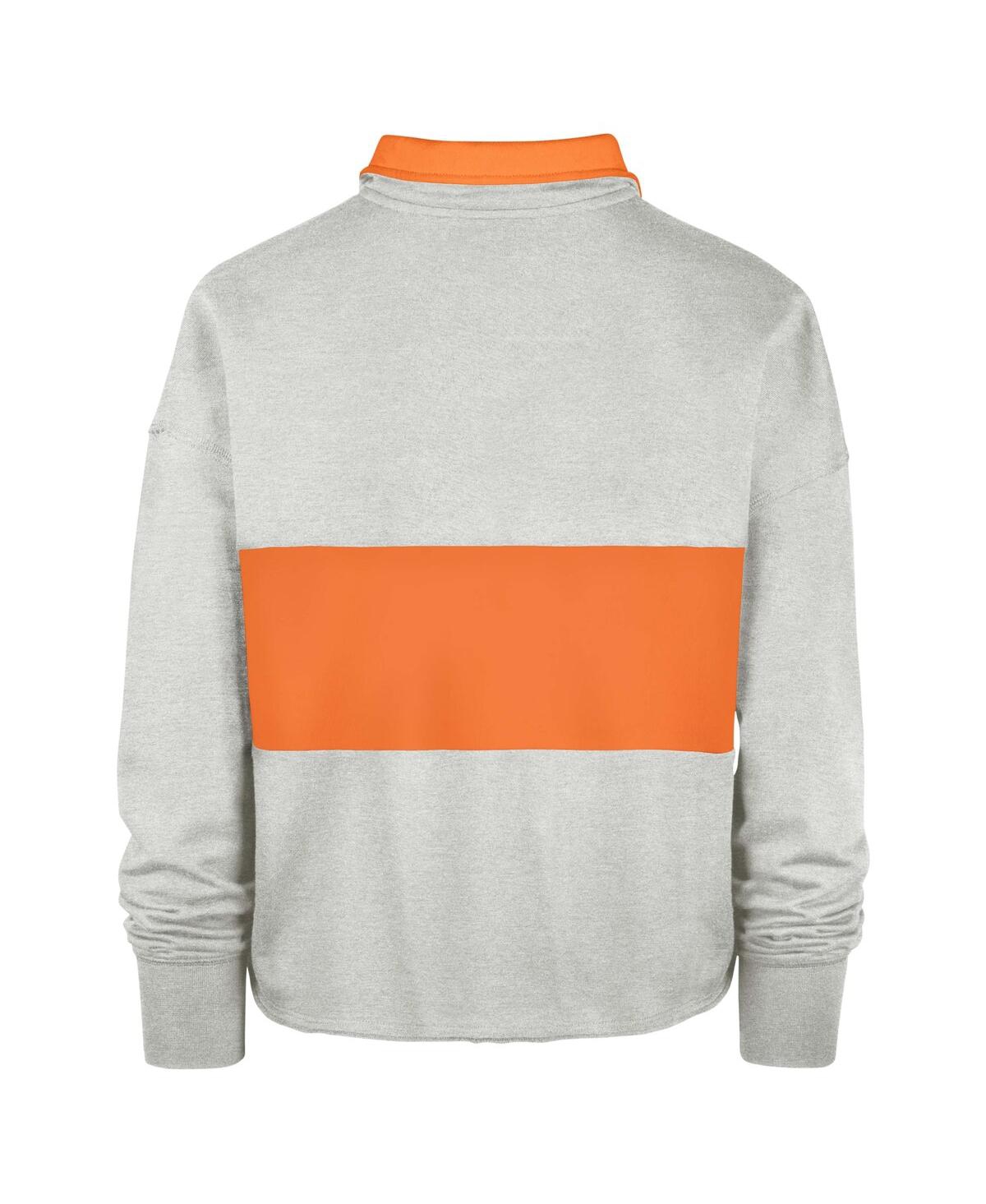 47 BRAND WOMEN'S HEATHER GRAY PHOENIX SUNS BREAKTHROUGH REMI QUARTER-ZIP JACKET 