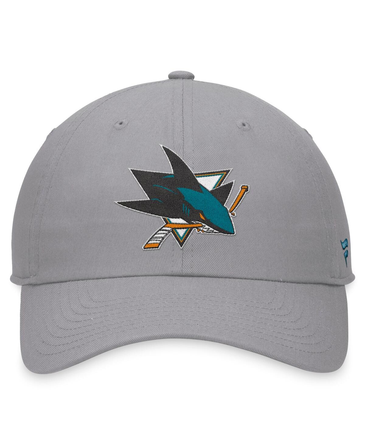 Fanatics Men's Gray San Jose Sharks Extra Time Adjustable Hat In Gray