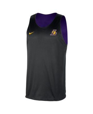 Men's Purple/Black Los Angeles Lakers&nbsp;Courtside Reversible Mesh Practice Jersey
