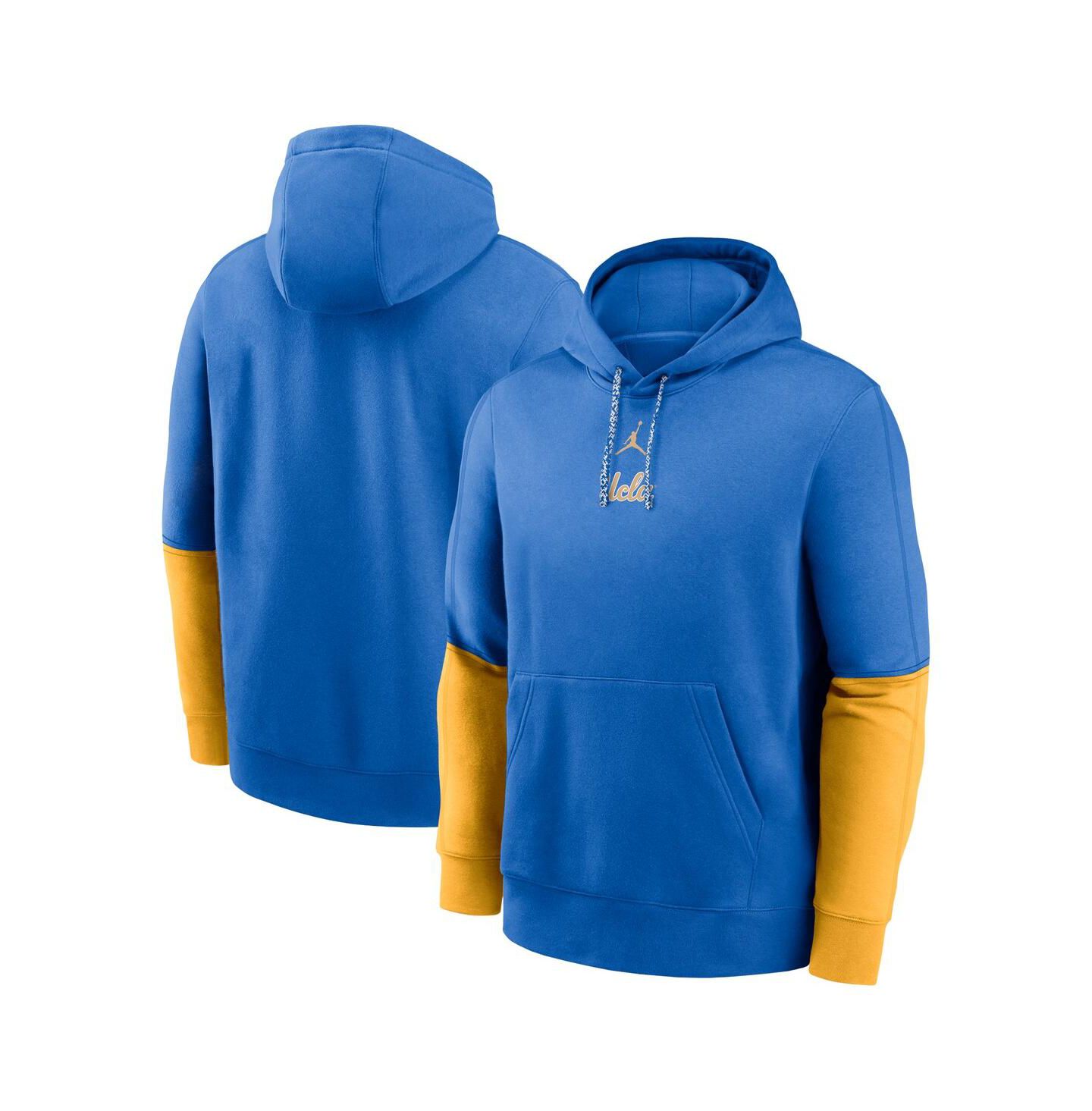 Мужское худи Jordan Blue/Gold Ucla Bruins 2024 Sideline Club Pullover — фото 1