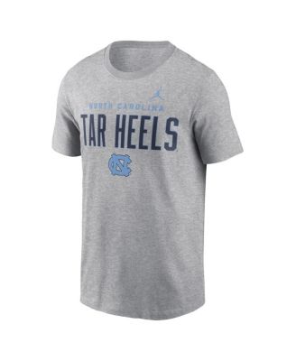 Men's Heather Gray North Carolina Tar Heels Campus 2-Hit Primary Mascot T-Shirt