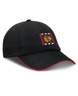Men's Black/Red Chicago Blackhawks Authentic Pro Ripstop Adjustable Hat