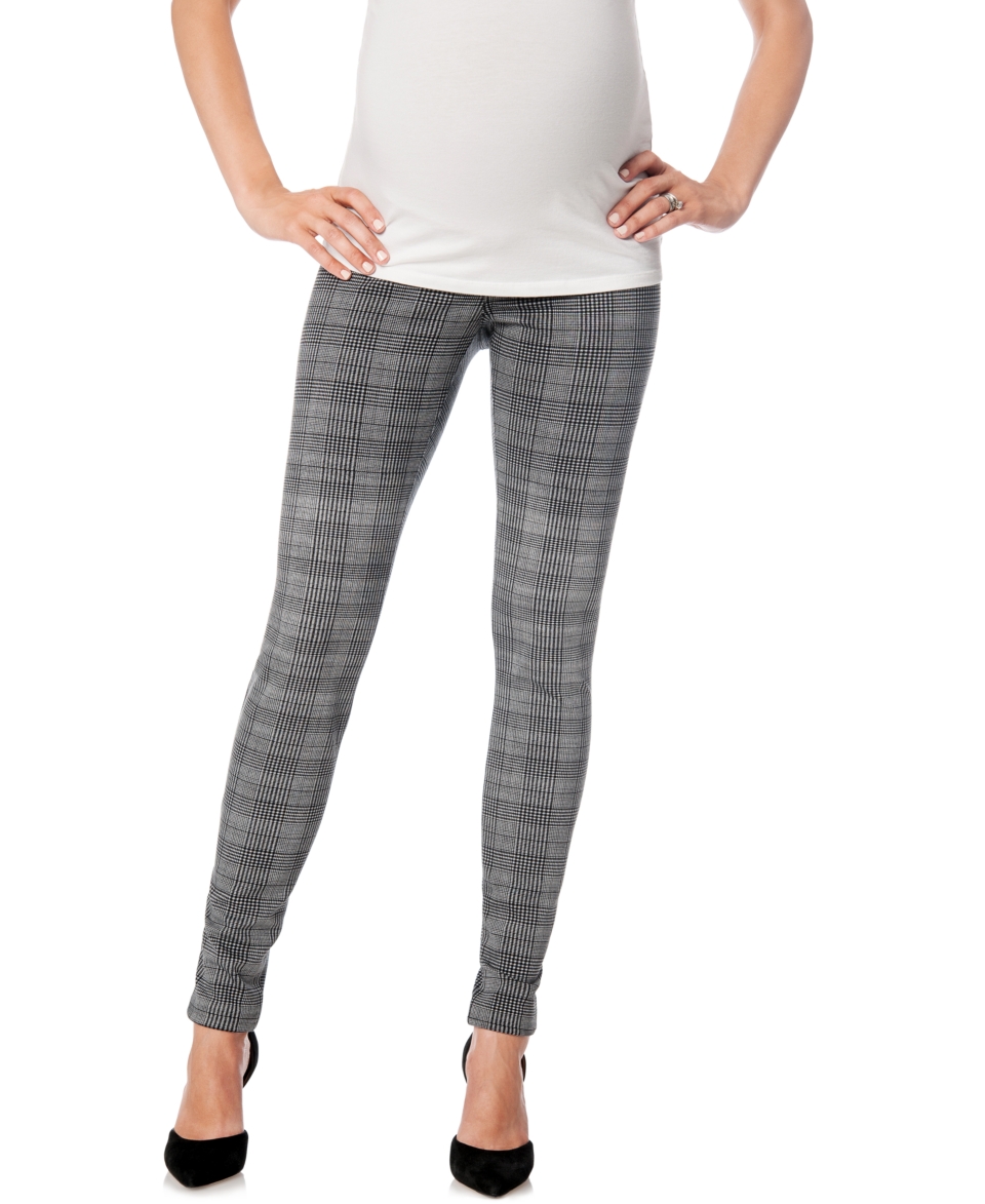 Motherhood Maternity Plaid Skinny Ponte Pants   Maternity   Women