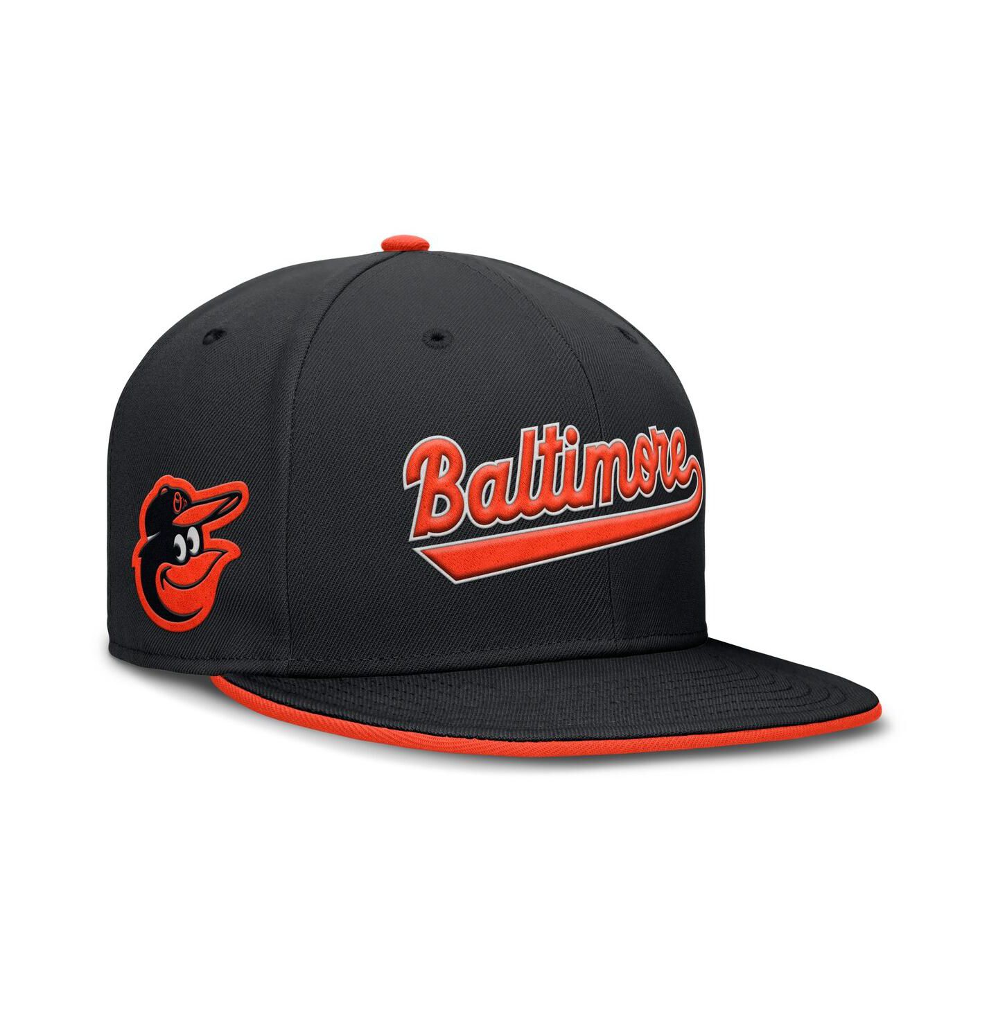 Мужская кепка Nike Black Baltimore Orioles True Performance Fitted Hat — фото 1