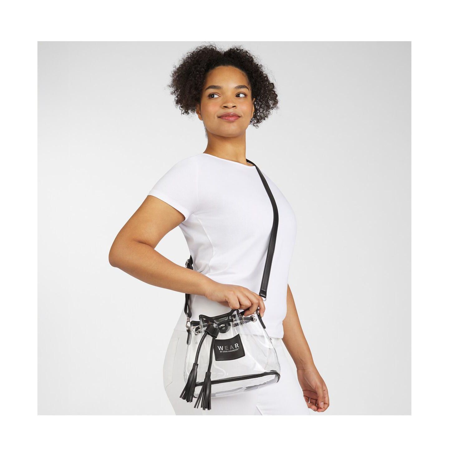 Женская сумка WEAR by Erin Andrews Texas Rangers Clear Stadium Bucket Purse — фото 3