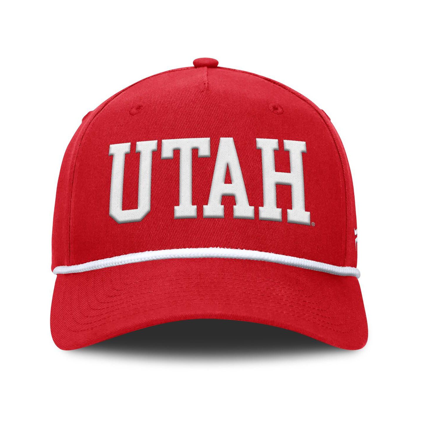 Мужская кепка Fanatics Red Utah Utes Foul Ball Rope Adjustable Hat — фото 2
