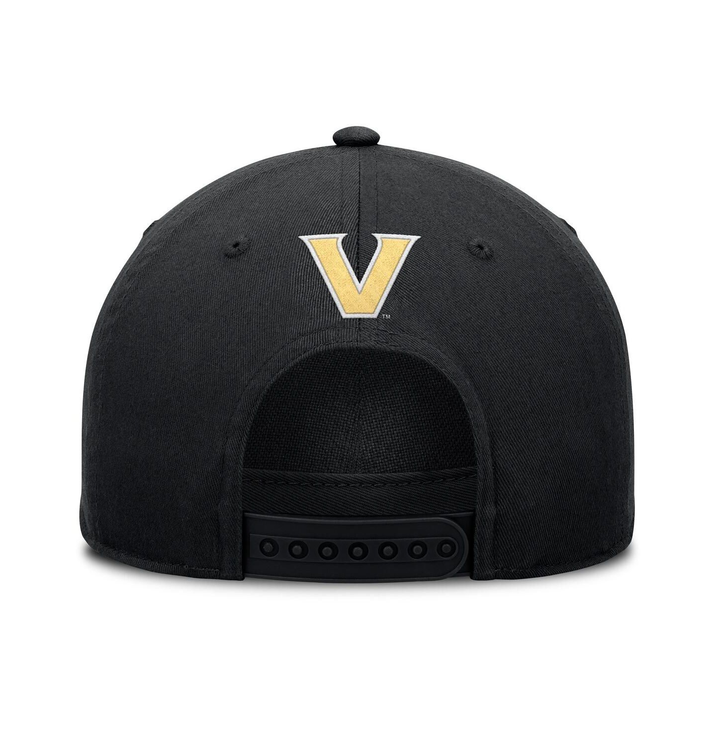 Мужская кепка Fanatics Black Vanderbilt Commodores Foul Ball Rope Adjustable Hat — фото 4