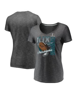 Fanatics - Women's Graphite Philadelphia Eagles Super Bowl LIX Champions Own the Moment V-Neck T-Shirt