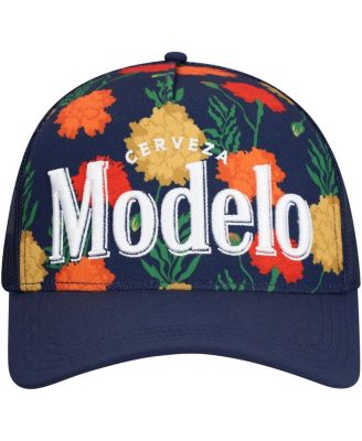 Men's Navy Modelo A-Frame Floral Trucker Adjustable Hat