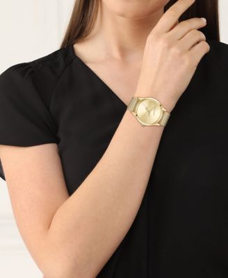 Women's Crocodelle Gold Tone Stainless Steel Mesh Bracelet Watch, 36mm