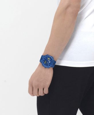 Men's LC33 Blue Silicone Strap Watch, 45mm